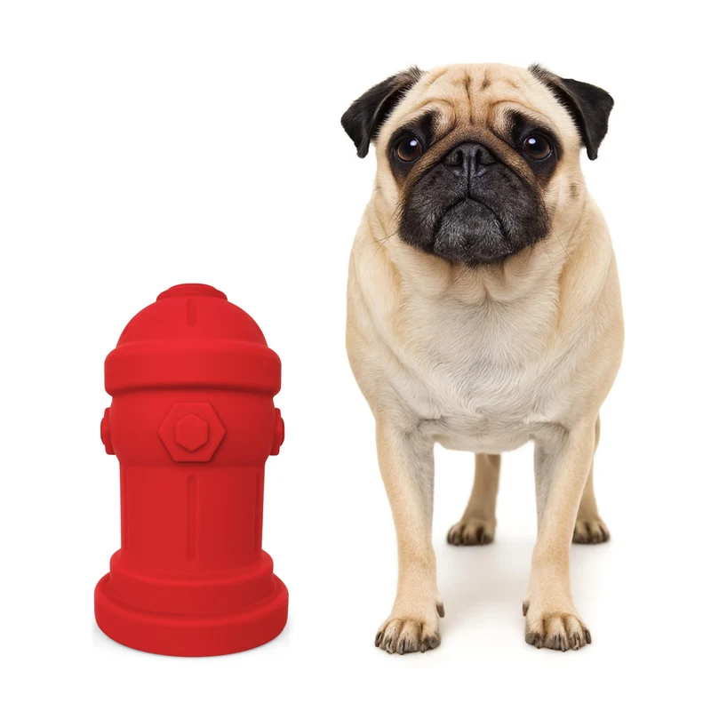 Bark Potty Hydrante Canine en Silicone 4x7 — Entraînement pour Petits Chiens (<10 livres), Intérieur/Extérieur, Rouge
