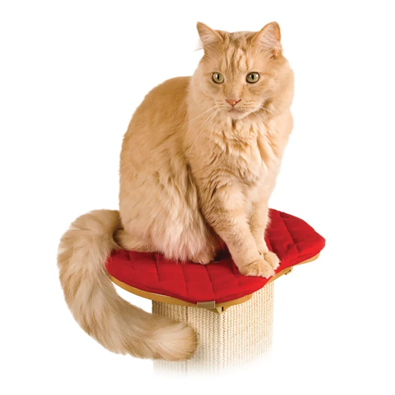 SmartCat Perchoir Rouge pour le Poste Griffage Ultime – Confort et Sécurité