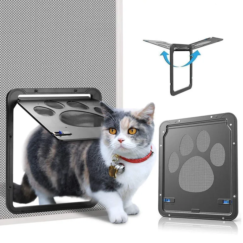 Ownpets Porte moustiquaire pour animaux – Porte intérieure magnétique 8 x 10 x 0,4 po, verrouillable