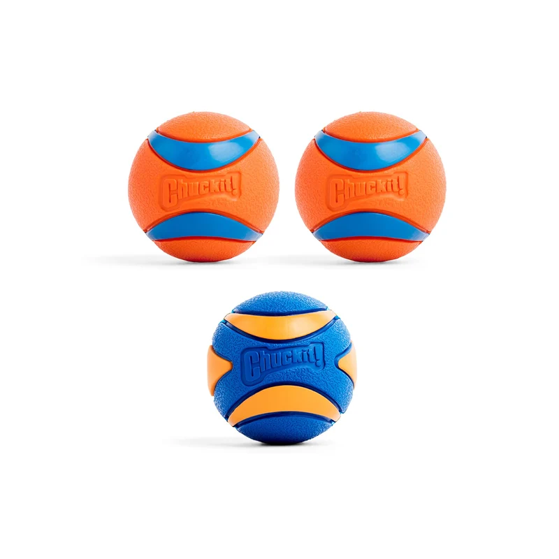 Chuckit! Ultra Ball – Balle de jeu pour chien, moyenne 2,5 pouces – Lot de 3