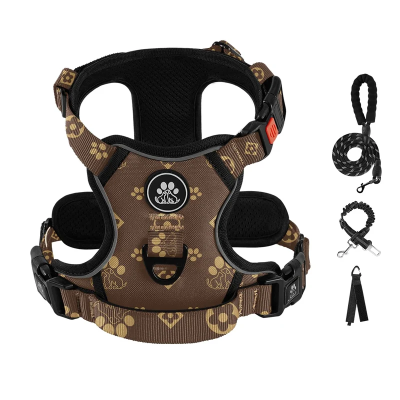 IVY&LANE Harnais anti-traction pour chien avec laisse – Réfléchi, ajustable, sans étranglement