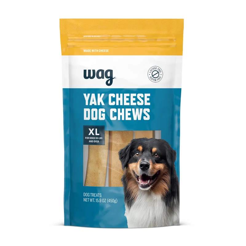 Wag Fromage Yak Himalaïen – Friandises naturelles pour chiens très grands (55 livres et plus) – 3 pièces