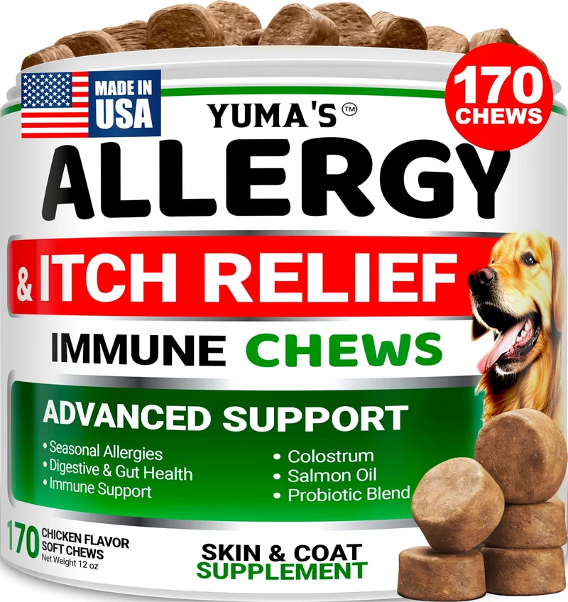 YUMA'S Bouchées Allergie Chien – Soulagement démangeaisons et peau, 170 friandises