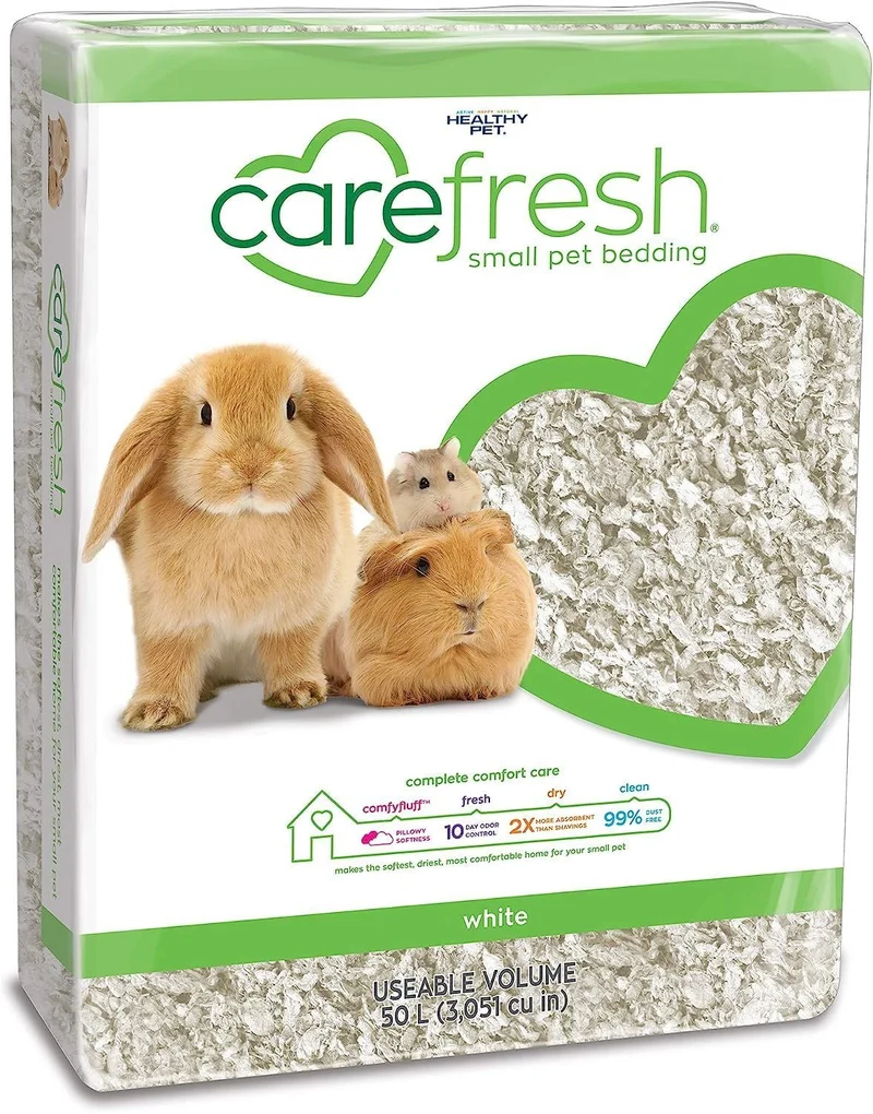 Carefresh 99% Sans Poussière – Litière Naturelle en Papier pour Petits Animaux (50 L)