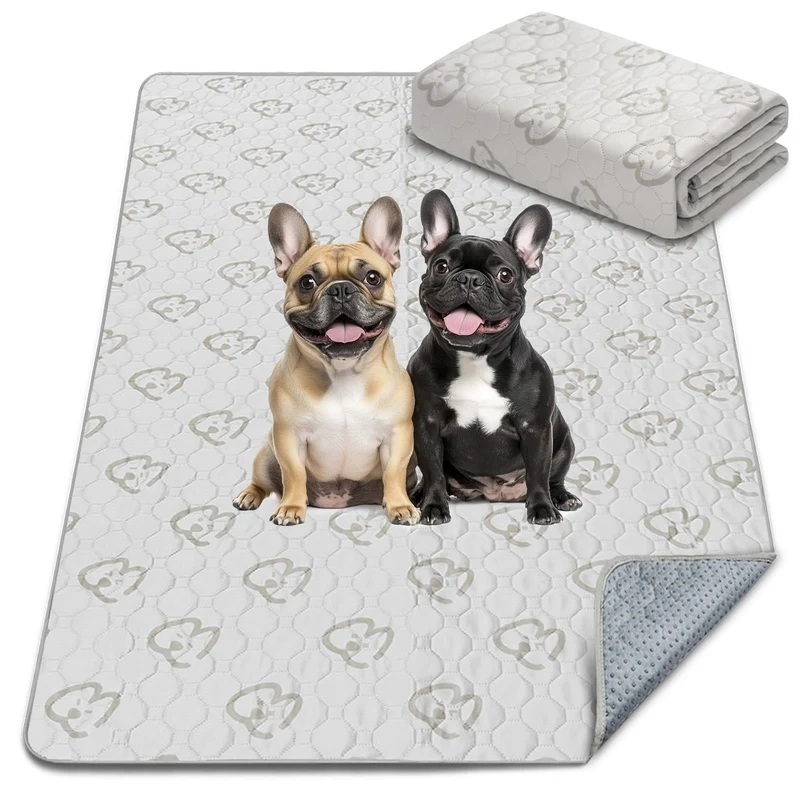 FXW Tapis Lavables pour Chiens — Absorbant 1,2 L, Imperméable TPU, 39x63 cm Khaki