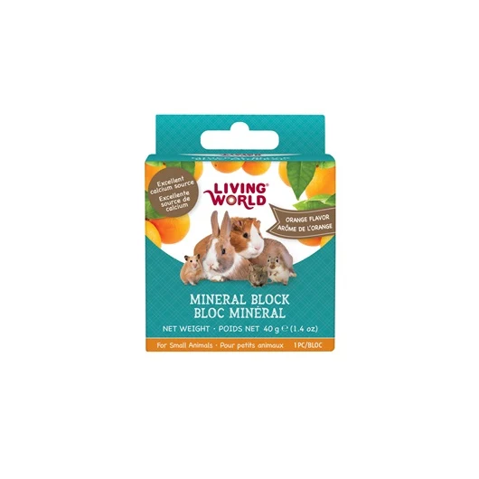 Living World Small Animal Mineral Blocks - Orange Flavour