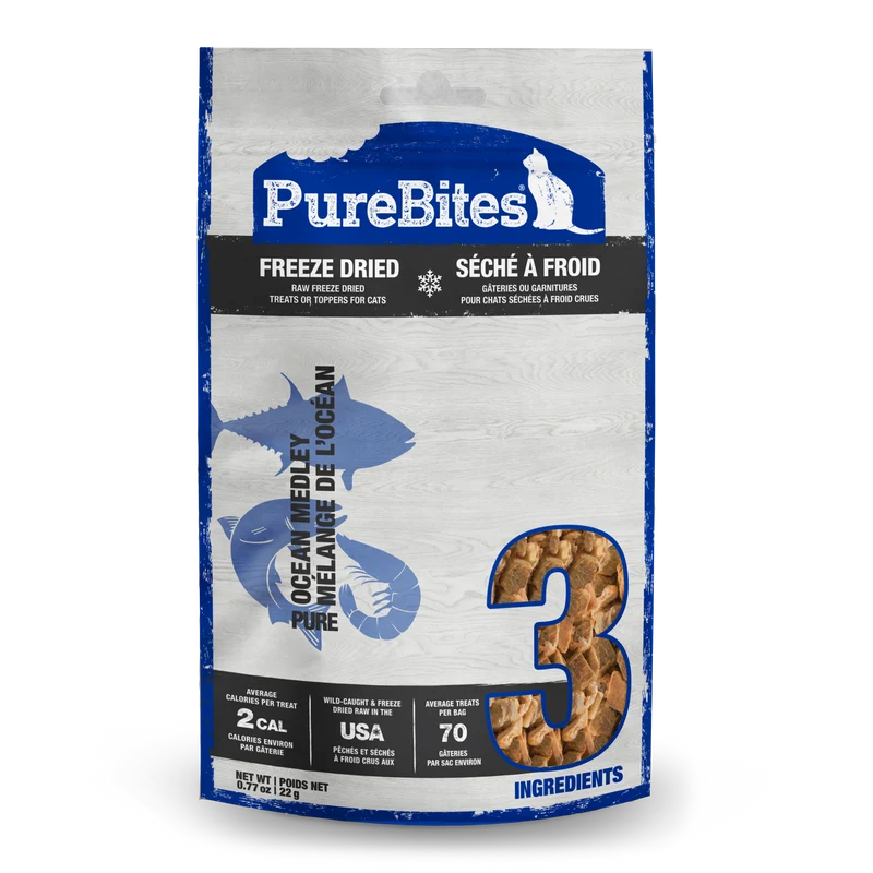 PureBites Freeze Dried Cat Treats - Ocean Medley (22g)