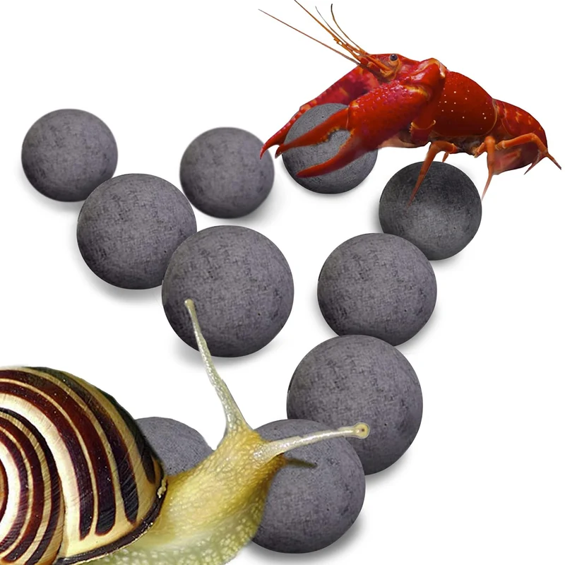 SunGrow Boules Énergie pour Escargots et Écrevisses – Couleur et Décor d'Aquarium