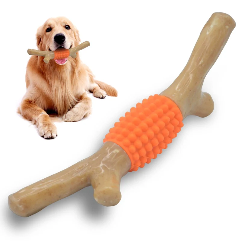 SCHITEC Bâton de Mastication Nylon Durable — Pour Grands et Moyens Chiens, Saveur Bois d'Érable