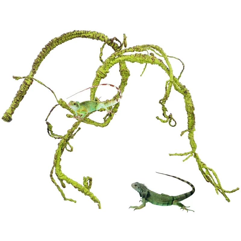 BNOSDM Lianes Jungle pour Reptiles – Branche Flexible 1,1 m (3,6 pieds) pour Terrarium