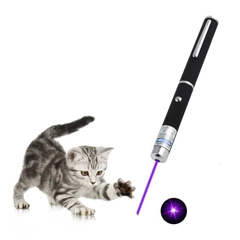 CHUQIANTONG Pointeur Laser pour Chats – Télécommande Violet pour Jeux Intérieurs (Sans Pile, 1 Pack)
