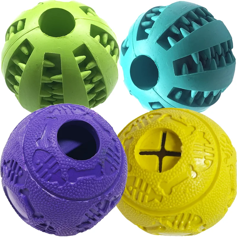 Jalousie – Ensemble de 4 Jouets pour Chiens Puzzle et Distribution de Friandises Non Toxiques (Petit)