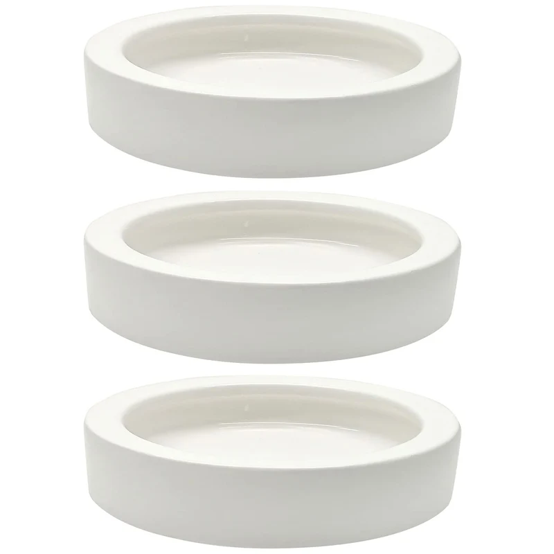 iHomeSet - Lot de 3 Bols Réptiles en Céramique Triangulaires pour Nourriture et Eau