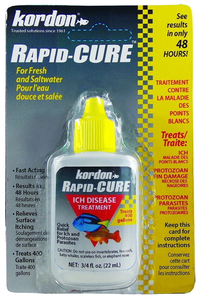 KORDON Rapid Cure – Traitement Ich et Parasites pour Aquarium, 0,75 oz (22 ml)