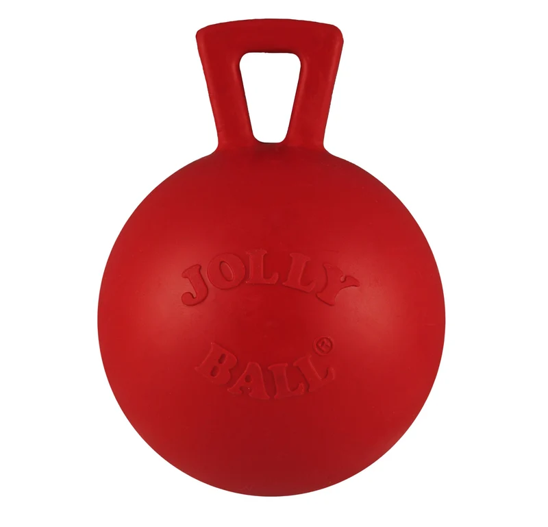 Jolly Pets Tug-n-Toss Mini : Balle-Jouet avec Poignée Rouge (3 pouces) – 403 RD
