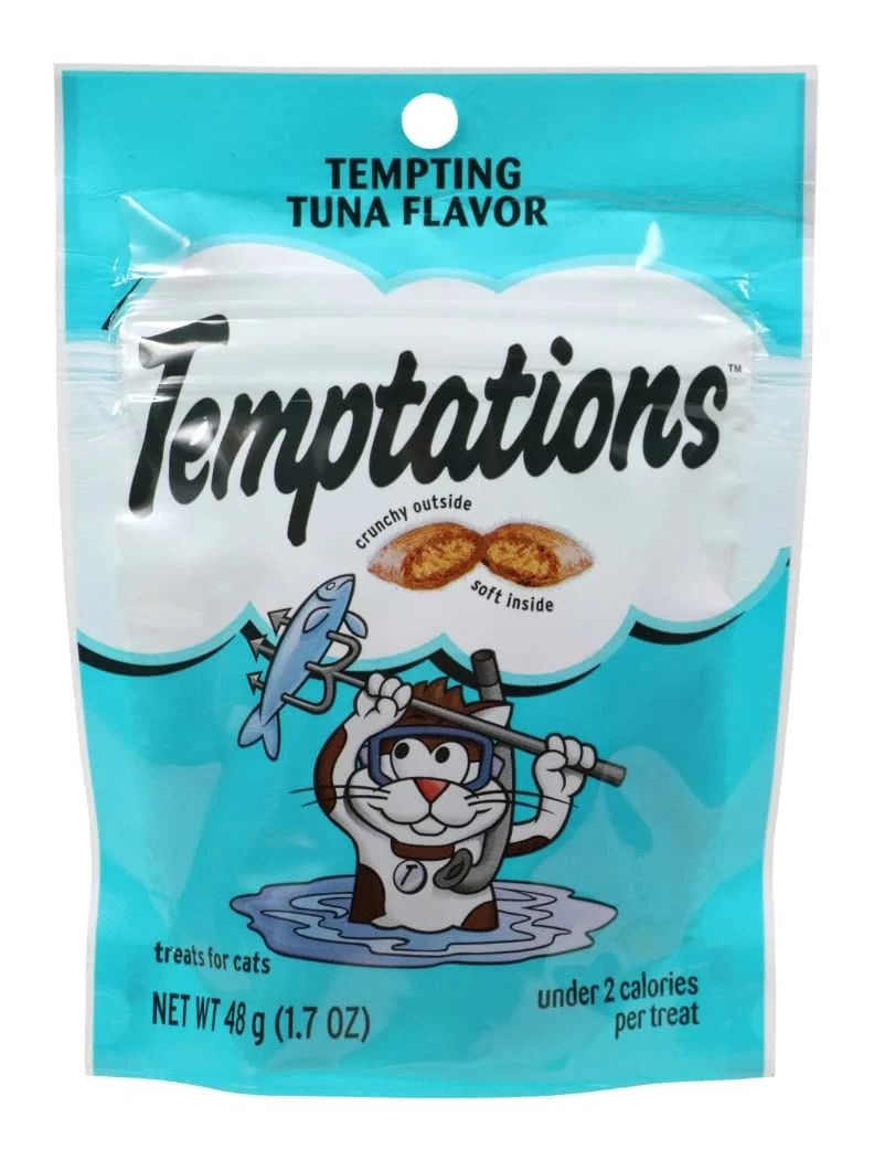 Temptations Tempting Tuna – Friandises croquantes et crémeuses pour chat, 1,7 oz