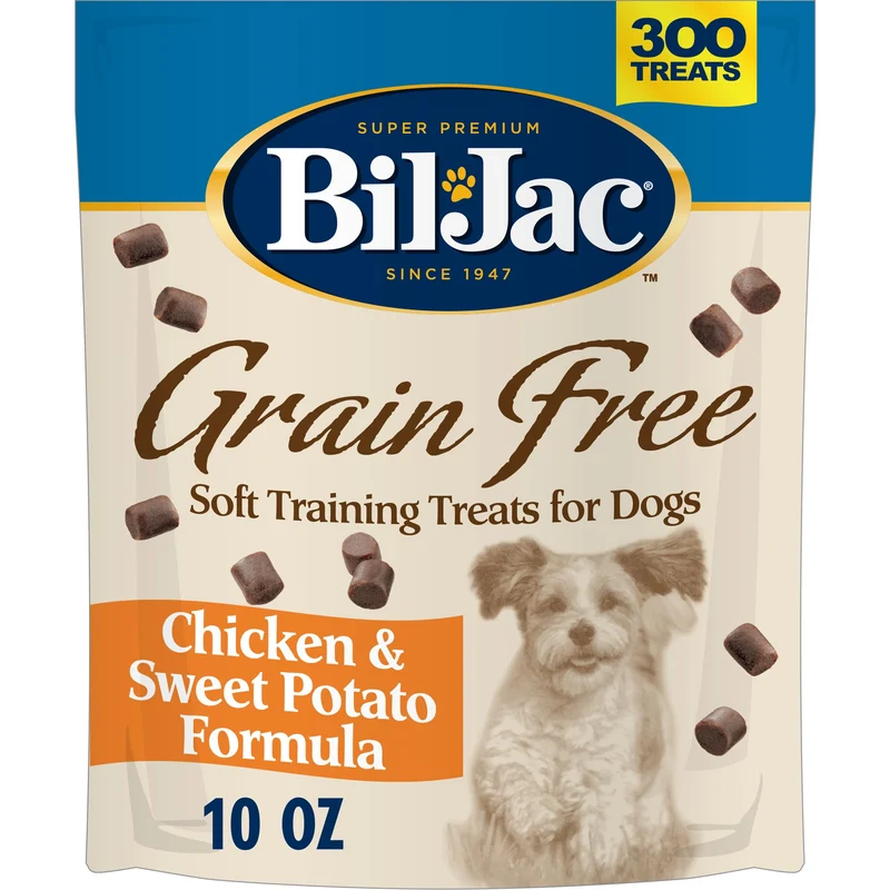 Bil-Jac Friandises d'entraînement sans céréales – Poulet et Patate Douce, 10 oz