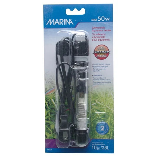 Marina Submersible Pre-Set Aquarium Heater, Mini 50W
