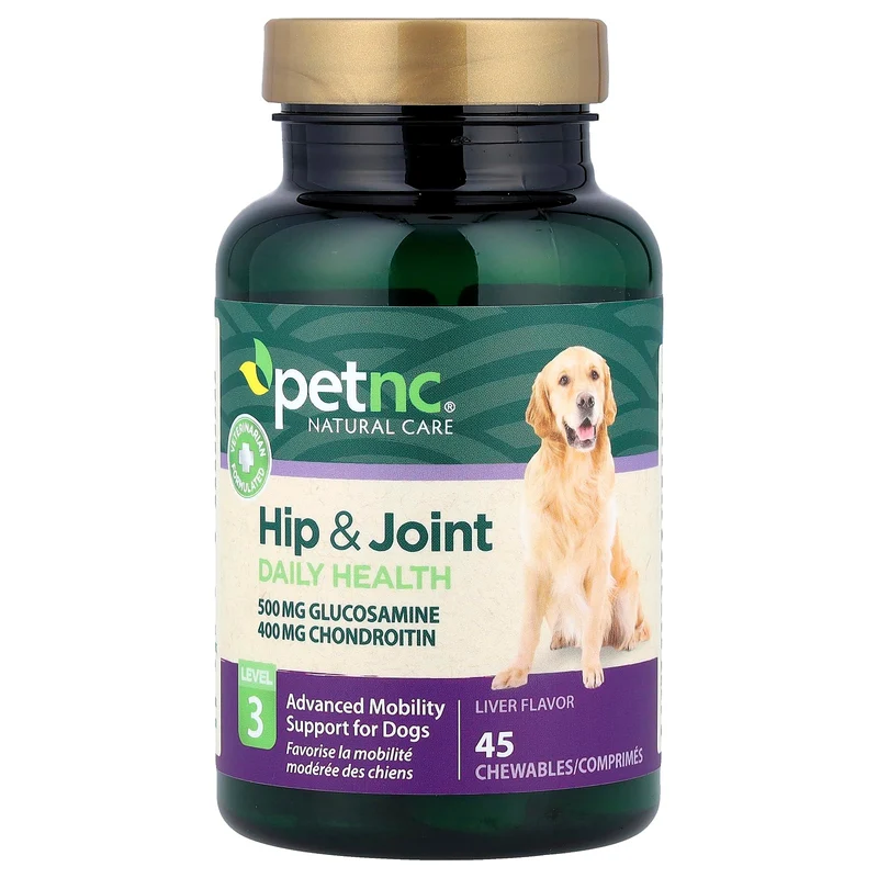PetNC Niveau-3 pour Chiens : Supplément Articulations et Hanches, Saveur Foie – 45 Friables à Croquer