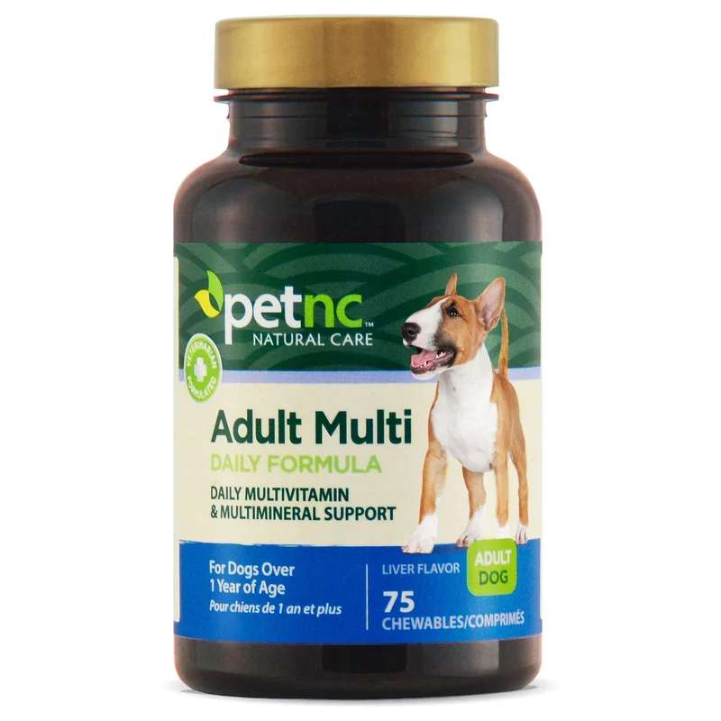 PetNC Natural Care – PetNC Adult Multi Comprimés à mâcher (75) – Multivitamines et Multiminéraux pour Chiens