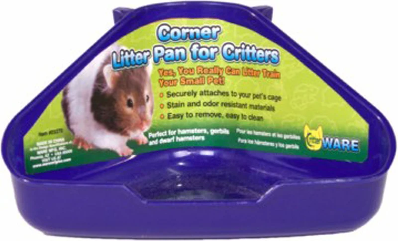 Ware Mfg. Inc. Panier de litière d’angle pour petits animaux – Couleurs assorties – 6,5 × 4,5 × 3 pouces