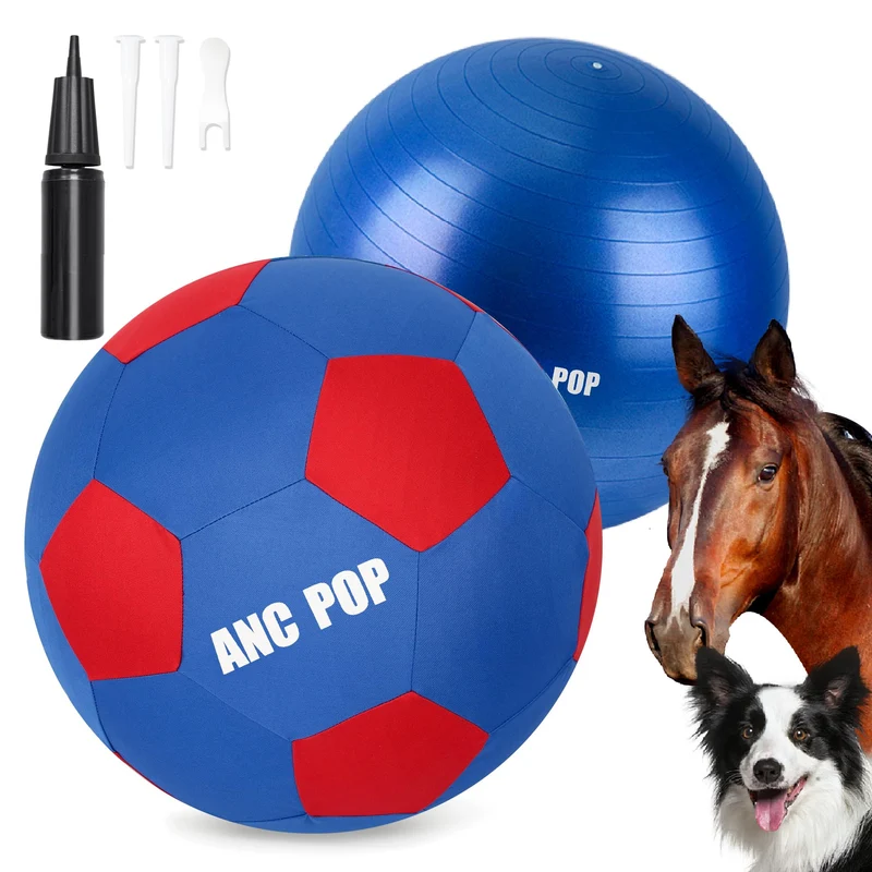 ANC POP Ballon Herding 25 pouces pour chiens et chevaux – kit complet avec housse et pompe