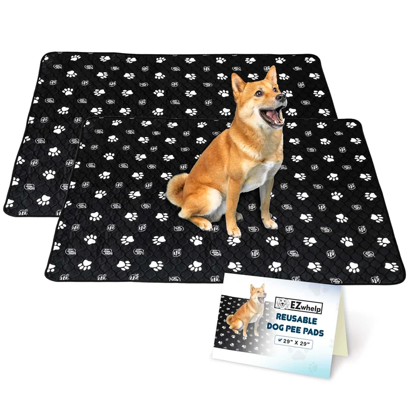EZwhelp Tapis Pipi Réutilisables 29x29 pouces – Lot de 2, Lavables et Imperméables
