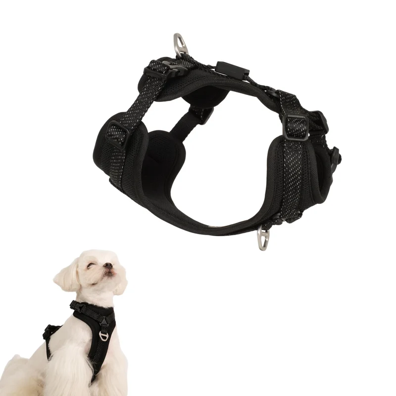 BuddyArmor Harnais Chien Anti-Tirage Tout-Temps Réfléchi XS – QR Code Anti-Perdu