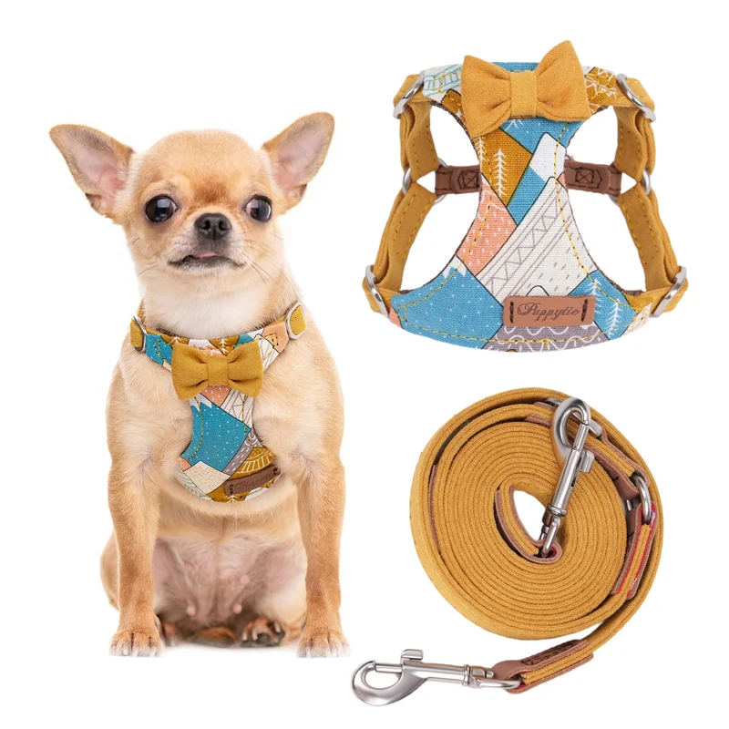 Puppytie Harnais Sans Traction XS – Laisse Multifonction Doux et Ajustable