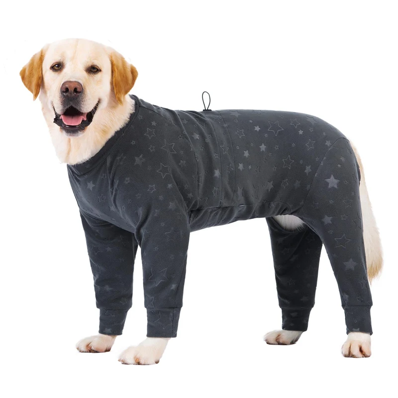 Yeapeeto Manteau Chien Polaire Chaud – Combinaison Hiver 4 Pattes, Tailles 7XL Gris