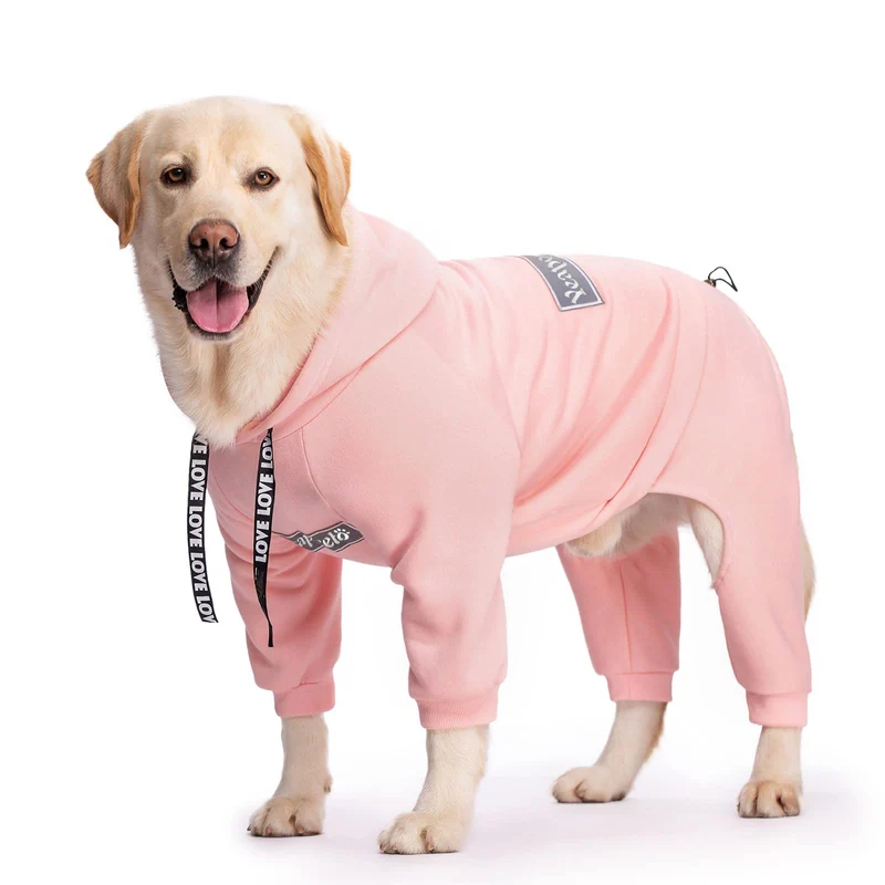 Yeapeeto Manteau pour Chien — Rose 7XL, Pull à Capuche d'Hiver pour Grands et Moyens