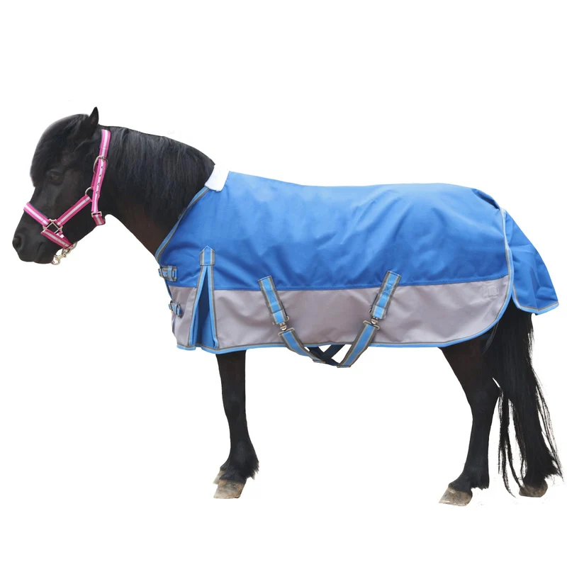 Gallopoff Couverture de Sortie Mini Cheval 36-51 pouces - 1200D Imperméable & Respirante, Bleu Royal
