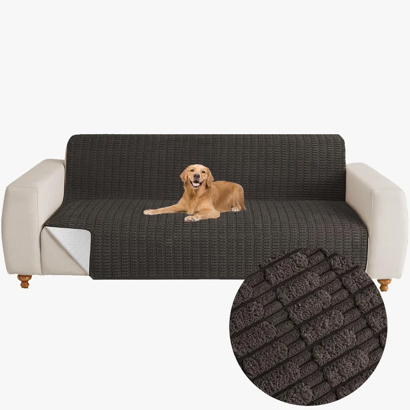 Muamar Housse Canapé Chien Étanche et Antidérapante 60x70 po – Café