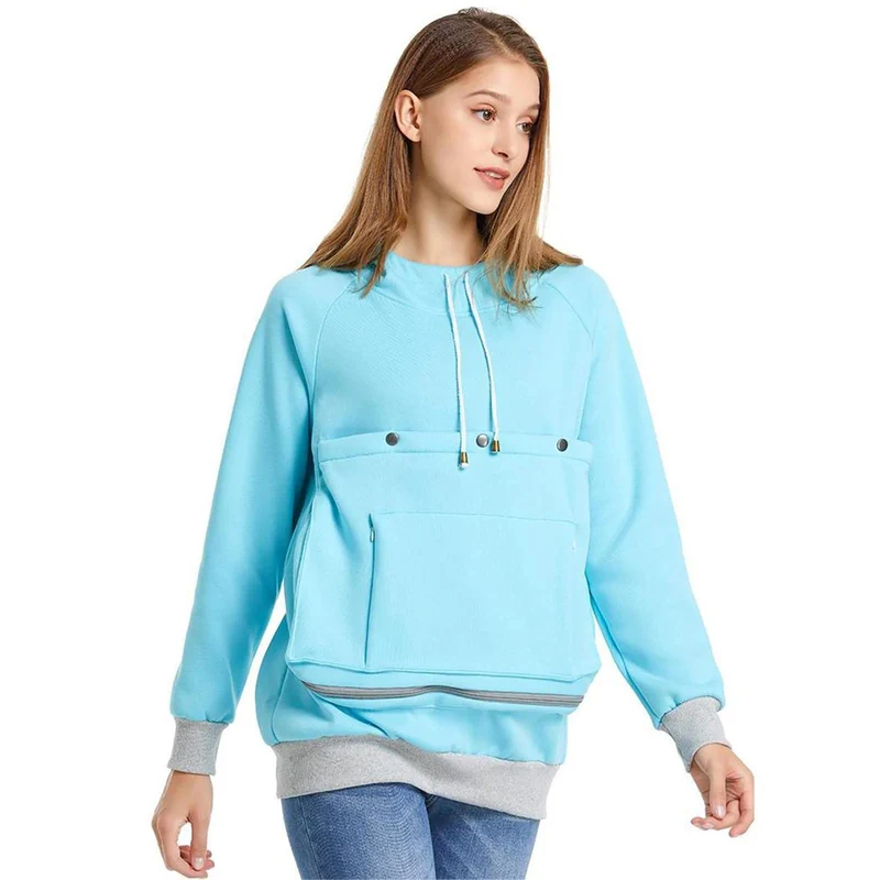LINYUCHEN - Pull kangourou porte-chat et chien avec poche généreuse – Unisexe