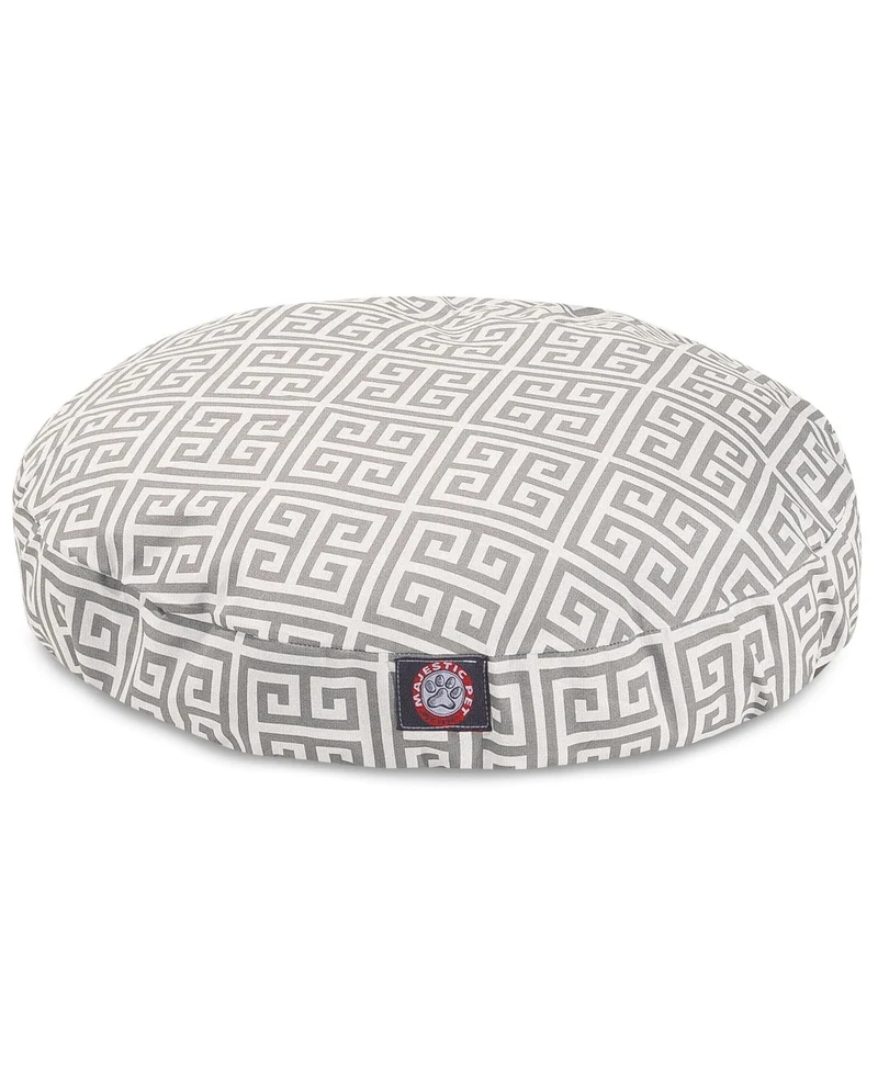 Lit Rond Petit Majestic Pet Tours Gris – Usage Intérieur/Extérieur, Housse Lavable Amovible