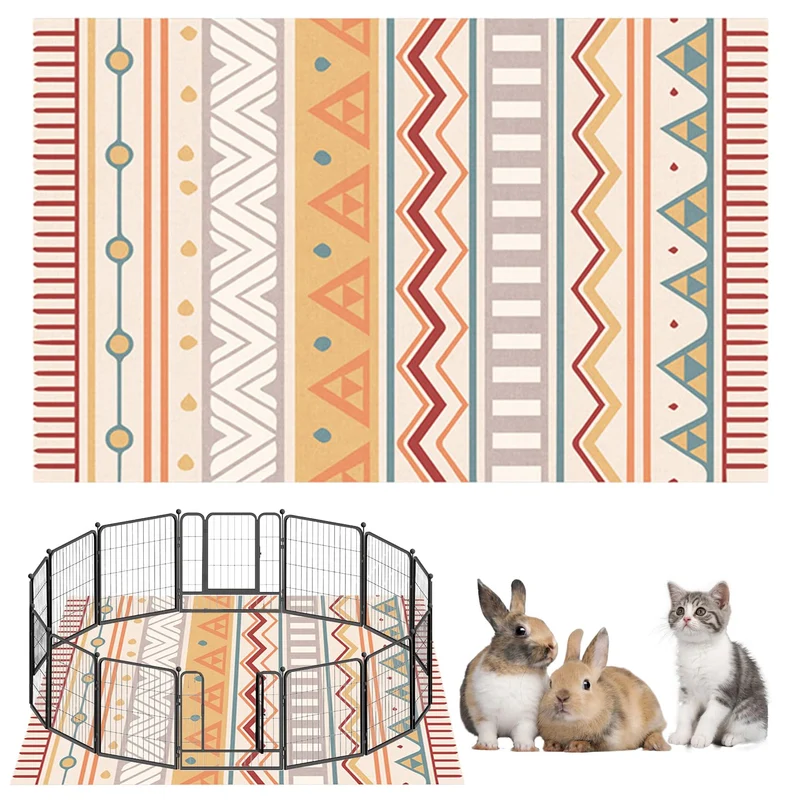 BNOSDM Tapis Extra Large pour Lapins 91 x 63 pouces – Lavable et Anti-glisse