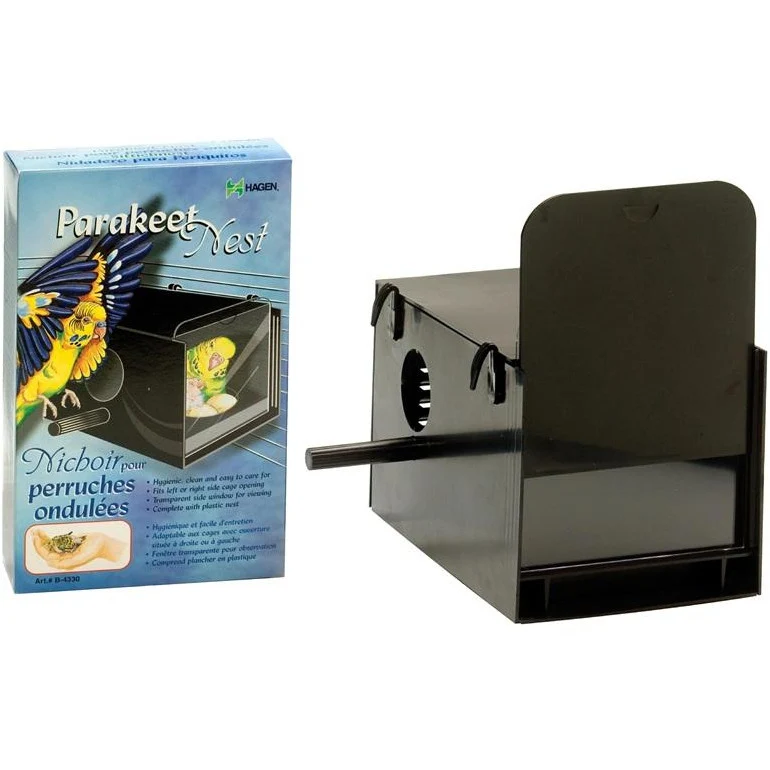 Hagen Parakeet Nest Box Black