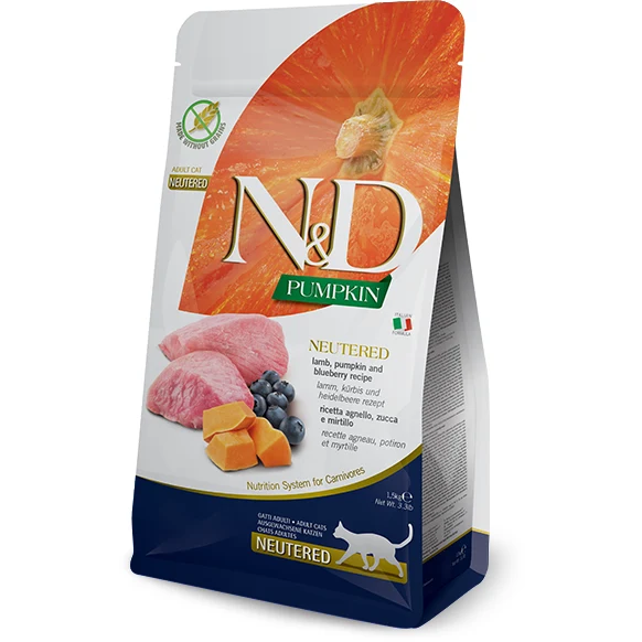 Farmina N&D Pumpkin - Lamb & Blueberry Adult Neutered Cat Food 3.3lb