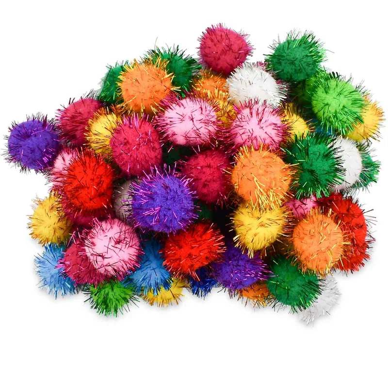 yuntop 70 Boules Étincelantes Multicolores pour Chat – Jouets Interactifs et Bricolage