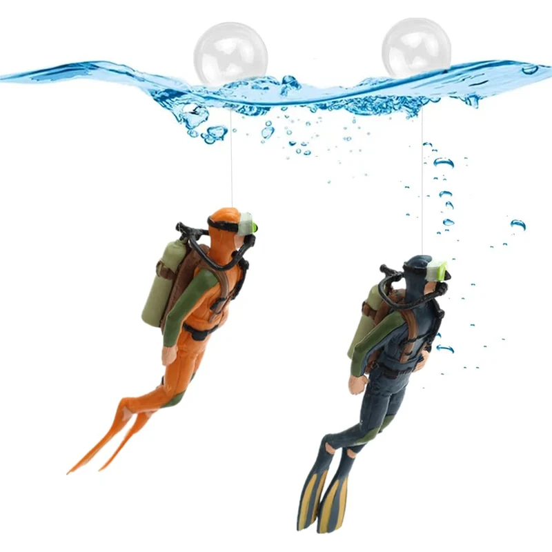 JLEivvi Lot de 2 Décorations d'Aquarium – Plongeurs Flottants, Accessoires Créatifs