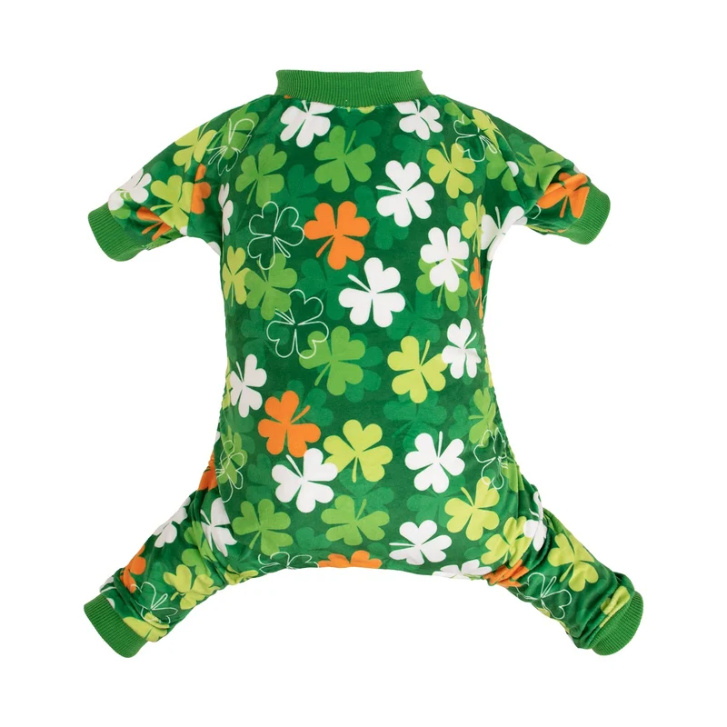 CuteBone Pyjama Chien Petit St-Patrick P275L — Polaire Doux et Extensible