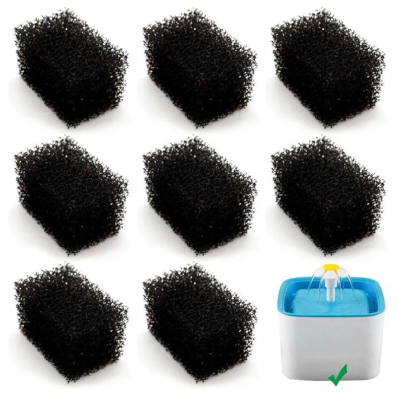 Katlikatqi – Lot de 8 éponges pré-filtre pour fontaine chat 2,5 L (84 oz)