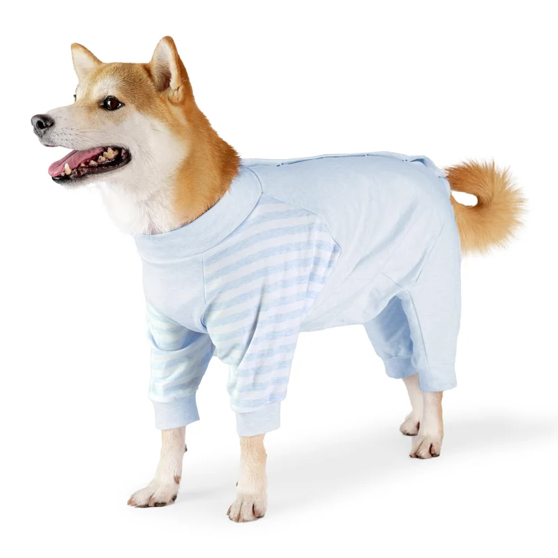 Pinellia Veste de rétablissement pour chien – Combinaison post-chirurgie abdominale (3XL, bleu)