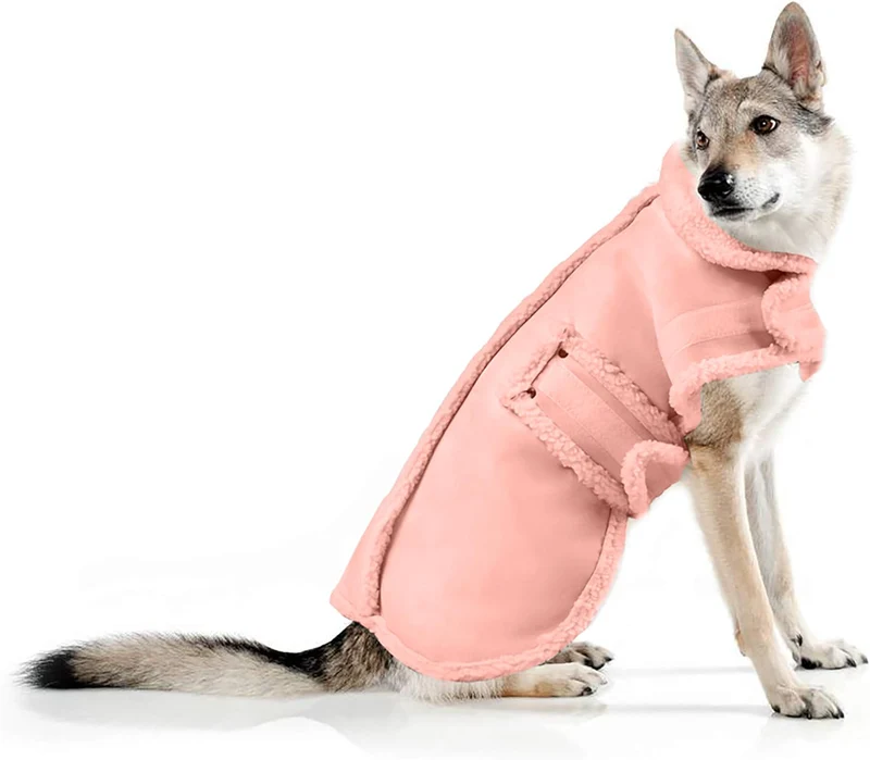 Manteau d'hiver pour chien XUANQIFC – Chaud et coupe-vent, polaire épaisse (XXL Rose)