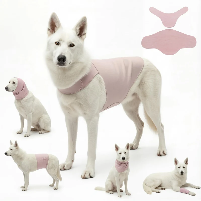 DAJIDALI® Veste anxiété chien et chat – 2 pièces, récupération post-opératoire silencieuse