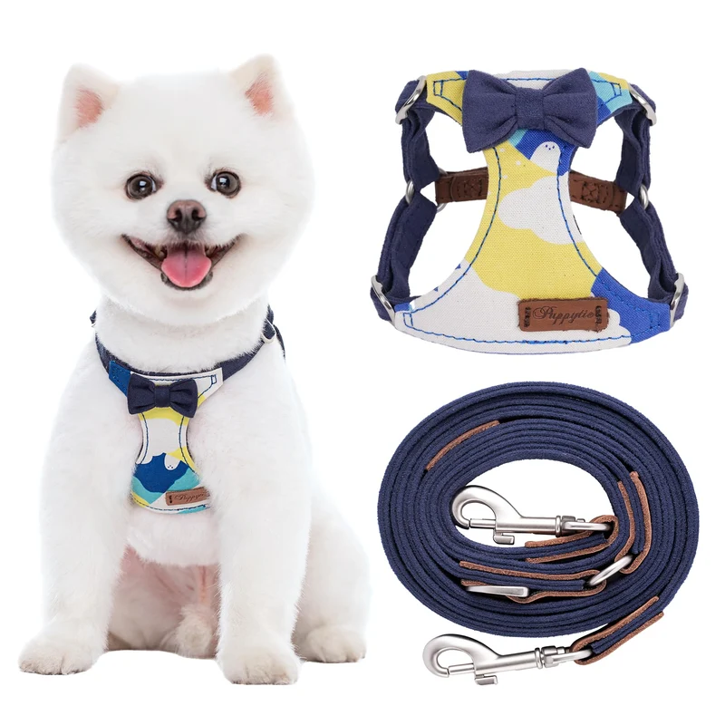 Puppytie Harnais Petit Chien Anti-Tirage et Laisse Multifonction – Léger et Confortable