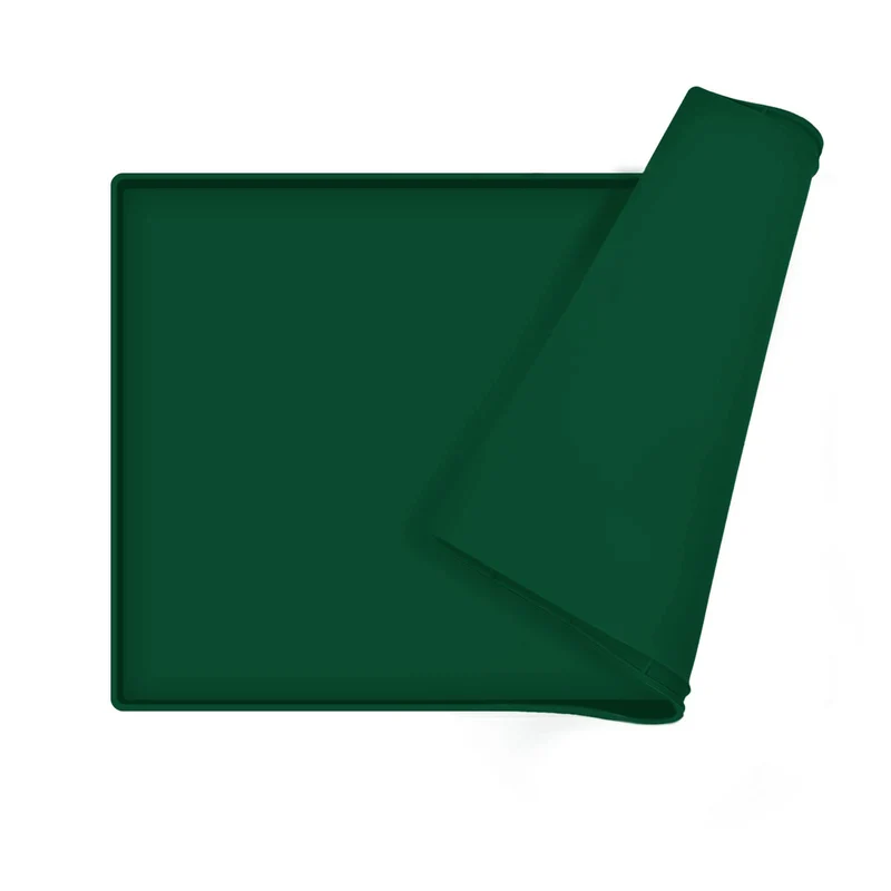 EIOKIT Tapis Alimentaire pour Chiens et Chats – Silicone Étanche, Bord Élevé 0,8 pouce, 28 x 18 po