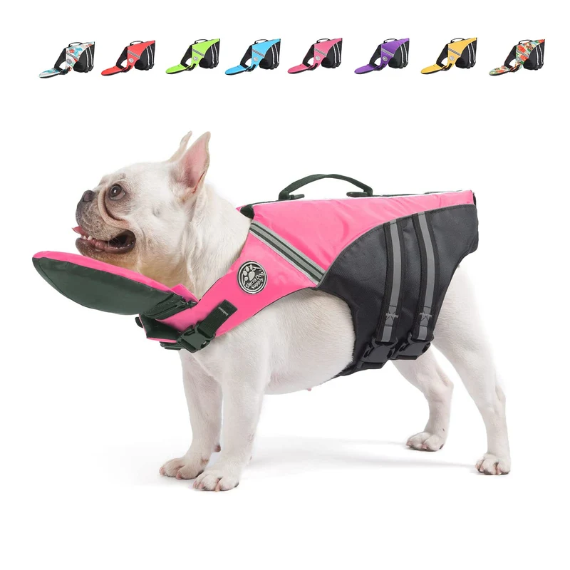 Gilet de sauvetage pour chien Mklhgty — Flottabilité élevée, visibilité, et poignée de sauvetage