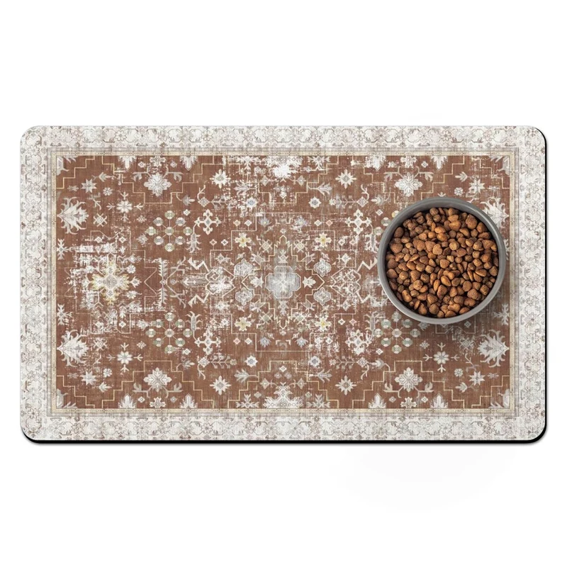 Usnfhcaw Tapis Alimentaire pour Animaux – Absorbant, Séchage Rapide et Antidérapant