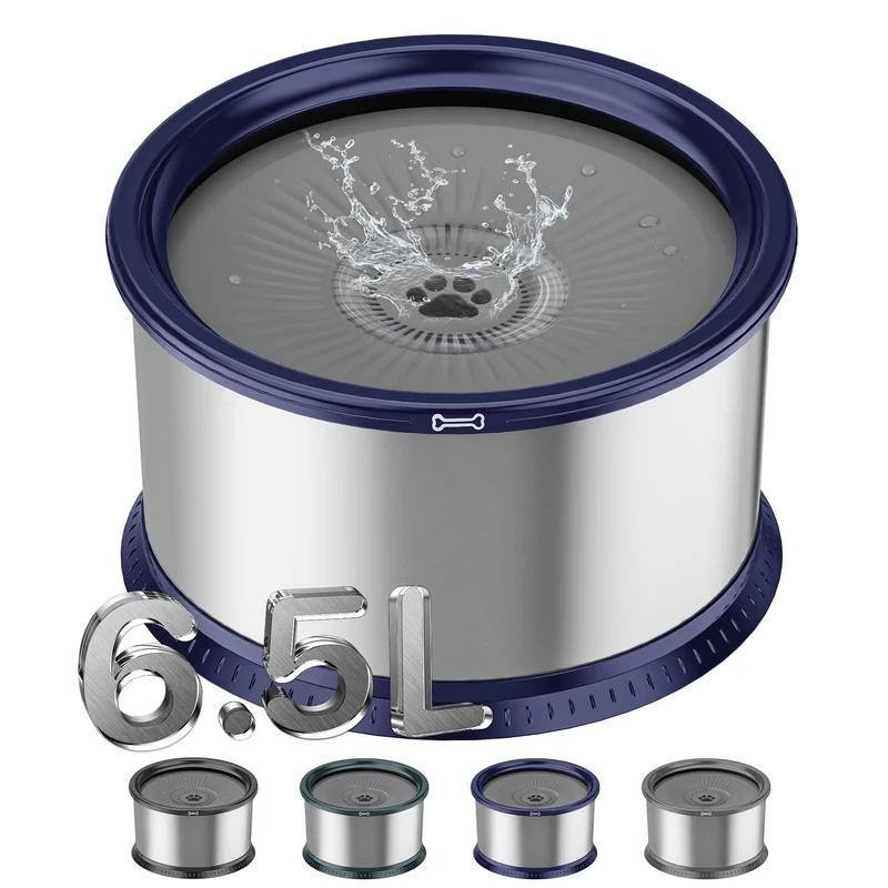 Twinsing Bol Eau Chien Inox 1,6 Galons – 6,5 L Sans Debordement